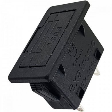EX-1050-KIT10X Porta fusível de gaveta 5x20 Exatronic (Kit 10x)