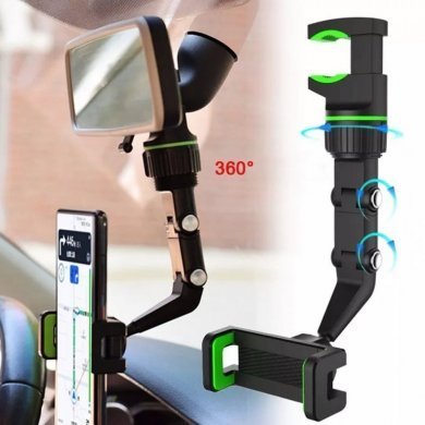 EX-1104 Suporte para celular ajustável no retrovisor 360º