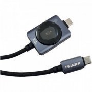 Essager cabo magnético 100W de carregamento rápido 2  Compativel com Iphone 15/16/17 e com Apple Watch com car