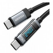 Essager cabo carregamento USB-C 240W com Display visor de carga e cabo reforçado em nylon de 2 metros