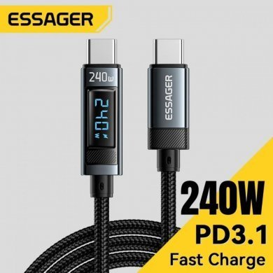 Essager cabo de carregamento USB-C para USB-C 240W 2m