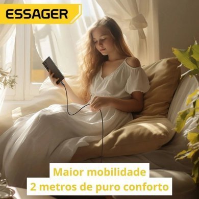 Essager cabo de carregamento USB-C para USB-C 240W 2m