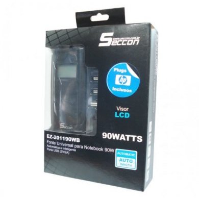EZ-201190WB-H Fonte Universal para Notebook 90W Seccon