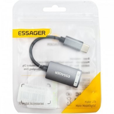 EZJC2K-YY0G-P Essager adaptador placa de audio OTG USB-C para 2x 3,5mm
