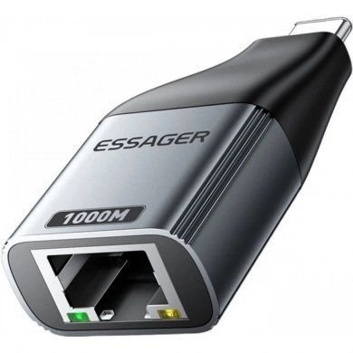 EZJRJK-MJ0G-P Essager adaptador de rede USB-C para RJ45 Gigabit