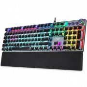 Aula Teclado Mecânico F2088 LED Rainbow Switch Blue c