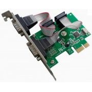 FLEXPORT Placa Serial PCI-E 2 Seriais RS232 DB9M Full
