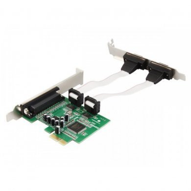 F2134C Flexport Placa PCIE 2 Seriais DB9M RS-232 + 1 Paralela