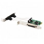 Flexport Placa PCIE 2 Seriais DB9M RS-232 + 1 Paralela acompanha 2 espelhos 120mm e 3 espelhos 80mm (low profi