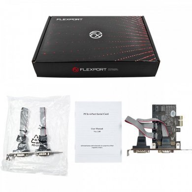F2141E4 Flexport Placa PCI Express 4 seriais RS232 DB9M