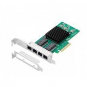 Flexport placa de rede 4 Portas Gigabit RJ45 acompanha espelho de 80mm e de 120mm