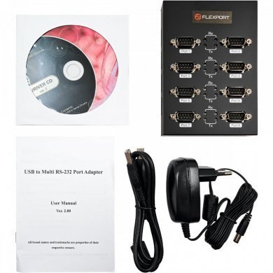Flexport conversor USB 8 portas seriais RS232 DB9M