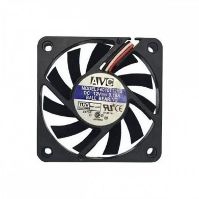 F6010T12HS Cooler AVC 60x60x10mm 12v 0.19A 3 pinos com rolamento