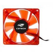 C3 Tech Cooler Fan Storm 80MM Led Vermelho 43,2 CFM, 4 Pinos, 2200RPM + 10%