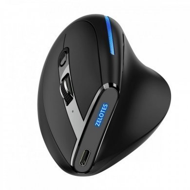 F-36A Zelotes Mouse Vertical Ergonomico sem fio 2400 DPI