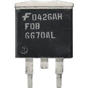 Mosfet N-Channel 30V 80A SMD TO263AB 68W marcação no componente: FDB6670AL