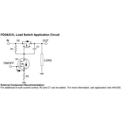FDG6331L 10x Ci integrated Load Switch encapsulamento SC70-6