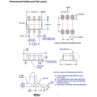FDG6331L 10x Ci integrated Load Switch encapsulamento SC70-6