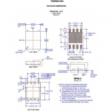 FDMS86150A Mosfet N-CH 100V 80A 4.85mOhm PQFN56 (Kit 10x)