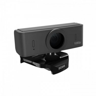 PCYES Webcam Raza Full HD 1080p USB 2.0 preto