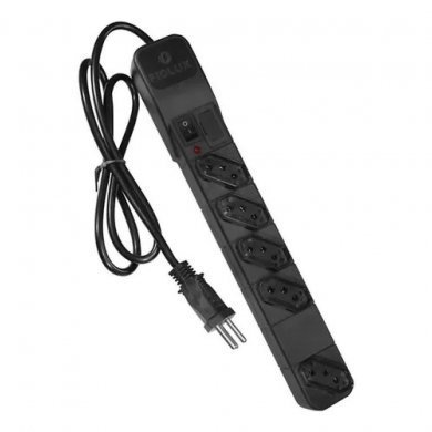 FIOLUX-5T5M Fiolux filtro de linha 5 tomadas slim 5 metros