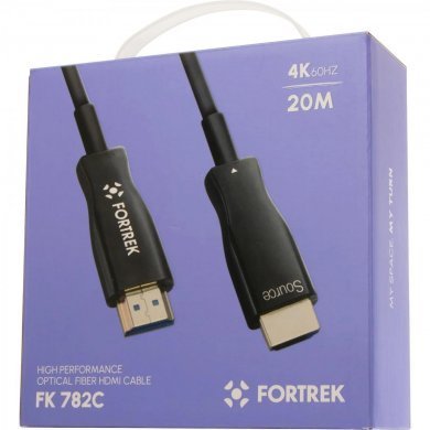 FK782C Fortrek cabo HDMI 2.0 fibra óptica 4K 20 metros 18.2Gbps