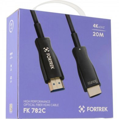 FK782C Fortrek cabo HDMI 2.0 fibra óptica 4K 20 metros 18.2Gbps