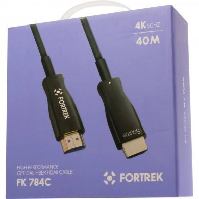 FK784C Fortrek cabo HDMI 2.0 fibra óptica 4K 40 metros 18.2Gbps