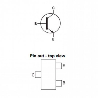 FMMT459TA Transistor Bipolar BJT NPN 450V 150ma