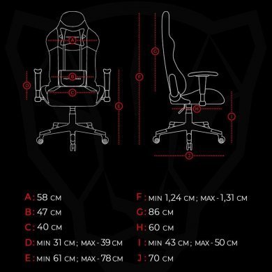 FMSCA0089VEM Motospeed Cadeira Gamer G2 Preto e Vermelho