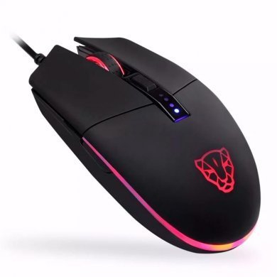 FMSMS0005PTO Motospeed Mouse Gamer V50 RGB 4000 DPI Preto