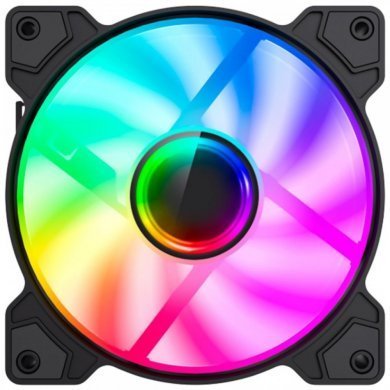 FN12A-S6I-B Gamemax cooler Fan Austra 120mm RGB preto 4 pin PWM
