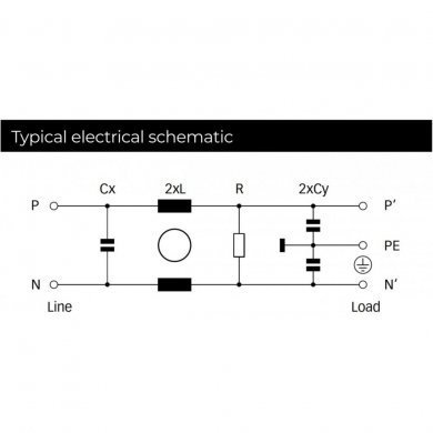 Filtro EMI PCB FN405 250V 1A (Kit 2x unidades)