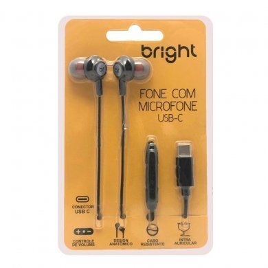 FN574 Bright Fone de ouvido Ghost com microfone USB-C