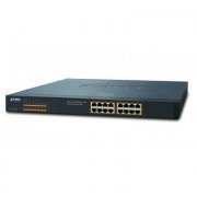 Planet Switch 16 Portas 10/100Mbps POE 125W 125W MID/MDI-X RACK 