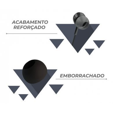 FO-13-BRANCO PMCELL Fone de Ouvidor Stereo com Microfone