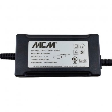 FON0291-RS MCM FONTE CHAVEADA CFTV 12.V 1.5A 18W