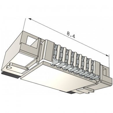 5x conector FPC 8P 0.5mm R/A SMT flip bottom