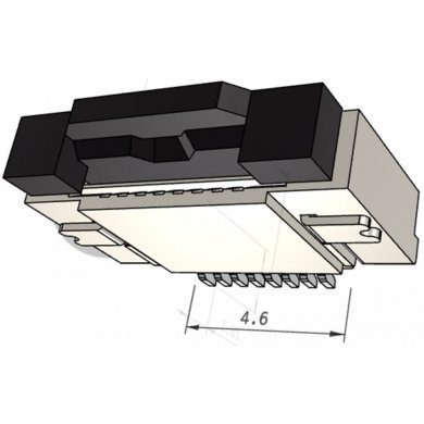 5x conector FPC 8P 0.5mm R/A SMT flip bottom