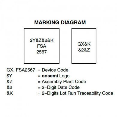 FSA2567MPX Ci chave analogica para Dual SIM Card WQFN (Kit 5x)