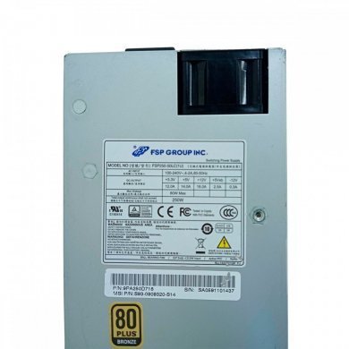 FSP250-50LC Fonte ATX 24P 1U industrial 250W PFC 80P Bronze