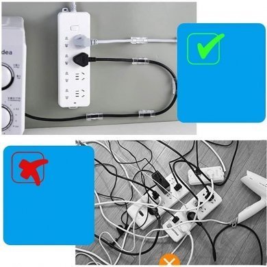 FT8020-1 Organizador de fios - Kit com 10 unidades