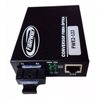 FWE2-122 Fiberwan Conversor de Fibra 2 FO SC MM 1Km SM 20Km
