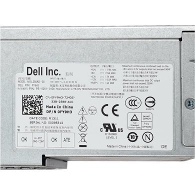 FY9H3 Fonte original 250W Dell Optiplex 3010 7010 390 790 990