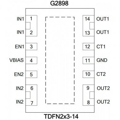 Kit 5x ci 2898 G2898KD1U PWM controle carga DFN14