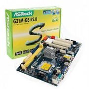 Placa Mãe AsRock LGA775 Micro ATX DDR2 até 8GB, 4x SATA 3Gb/s - Rede Gigabit, Video e Áudio integrados