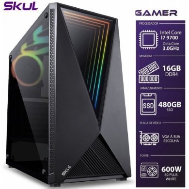 G970048016-PG Skul Computador Gamer 7000 I7 9700 3.0GHz 16GB