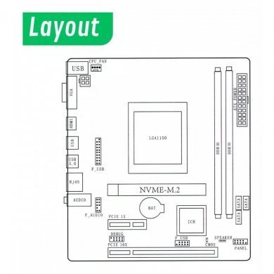 Revenger Placa Mãe H81/M Intel LGA1150 DDR3