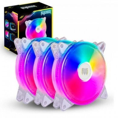 Revenger kit 3x fan 120mm RGB com controladora branco