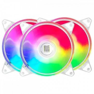 Revenger kit 3x fan 120mm RGB com controladora branco